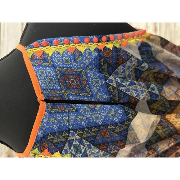 Anthropologie Ranna Gill Condesa multicolored halter neck maxi dress Size Small - Picture 9 of 9